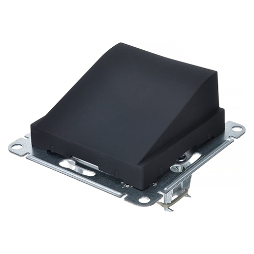 Вывод кабеля, механизм (без рамки), ATLASDESIGN карбон