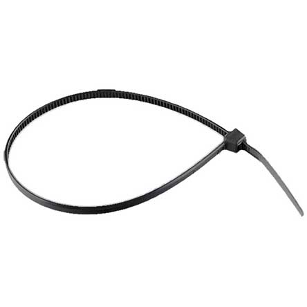 Хомуты "Зубр" пластмассовые чёрные 3,6*200мм, 50шт