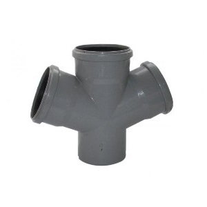 Крестовина одноплоскостная для внутренней канализации РР d110/110/110/110*45°