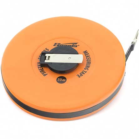 Рулетка "Sparta геодезическая 30м*12,5мм, лента ПВХ, закрытый двухкомпонентный корпус