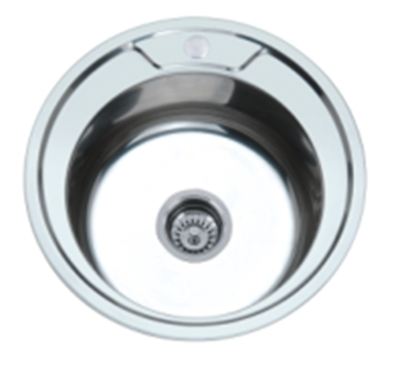 Мойка нержавеющая врезная 490*490*180*0,8мм "Aquattro", матовая, с выпуском 3 1/2, с сифоном