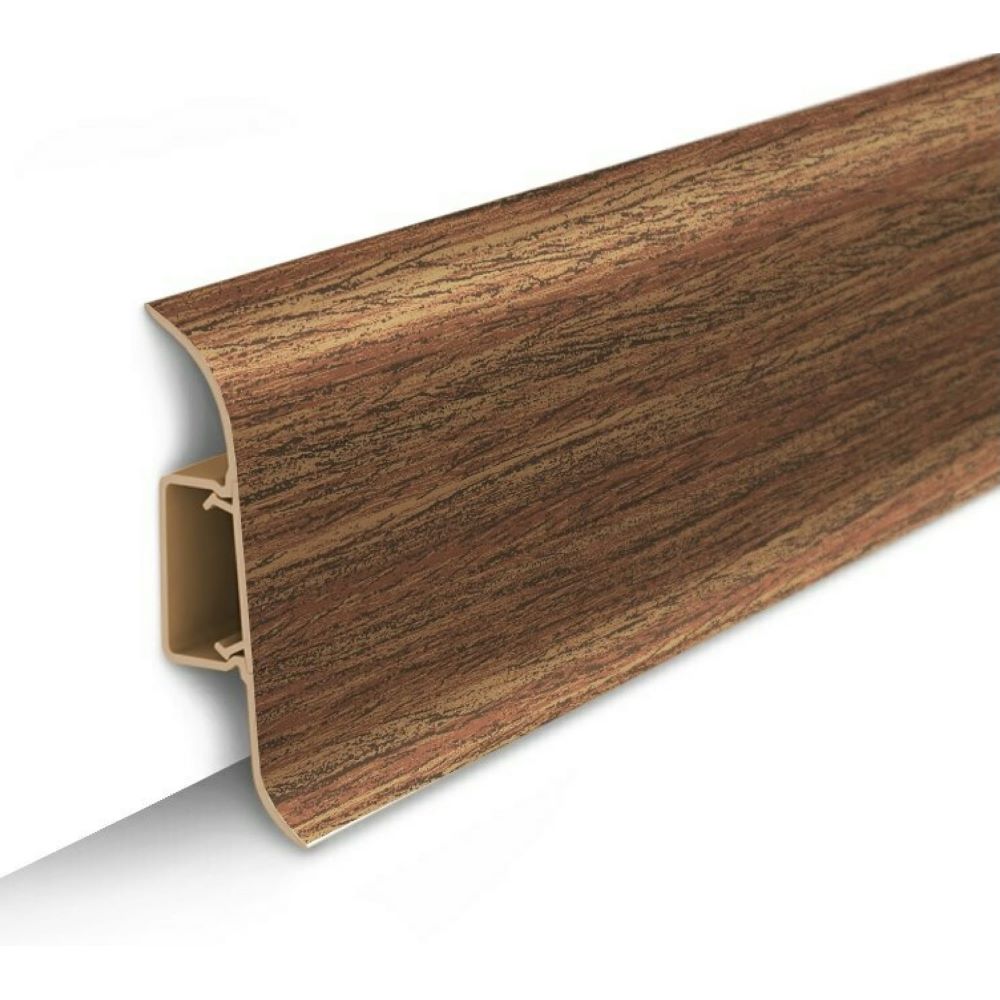 Плинтус "Палисандр", кабель-канал, мягкий край, 55*2200мм