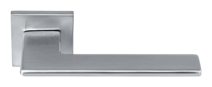 Ручка дверная "MH-51 SC-6S", нажимная, квадратная накладка, "Матовый хром"