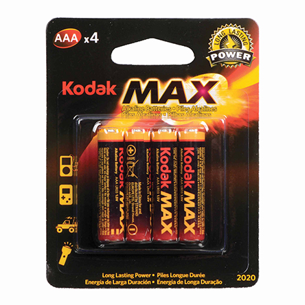 Батарейка щелочная LR03/AAA 4шт "Kodak" Max