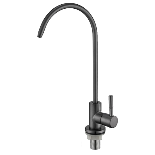 Кран "Oute" однобарашковый для кухни "T6203-SY03", нержавейка, графит