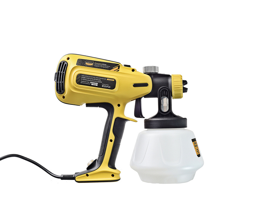 Краскопульт электрический Hanskonner HSG9680 , 800Вт, 0-1200мл/мин, 120DIN/с, PLATINUM, МАЛОШУМНЫЙ, шнур 6м