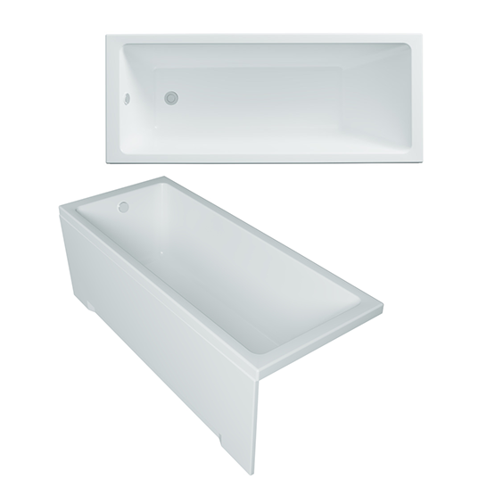 Ванна акриловая "Аура", 1500*700*600мм, экран, сифон