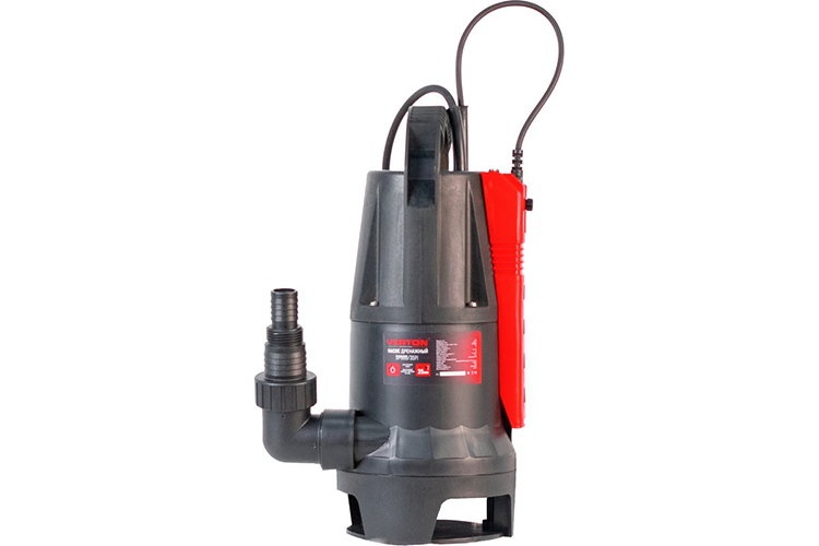 Насос дренажный фекальный для грязной воды Verton AQUA DP900/35PI (мощн.900Вт.,напр. 230/50 В/Гц.,макс. выс.8 м.,произв.250 л/мин.,макс.темп. 35.,IPX8, нижн.забор воды.,диаметр частиц 35мм.,пластик.корпус,поплавок-АкваСенсор)