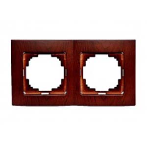Рамка "NILSON Touran" двойная, горизонтальная, Орех