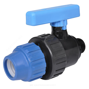 Кран компрессионный ПЭ "Флажок" 25* 3/4н