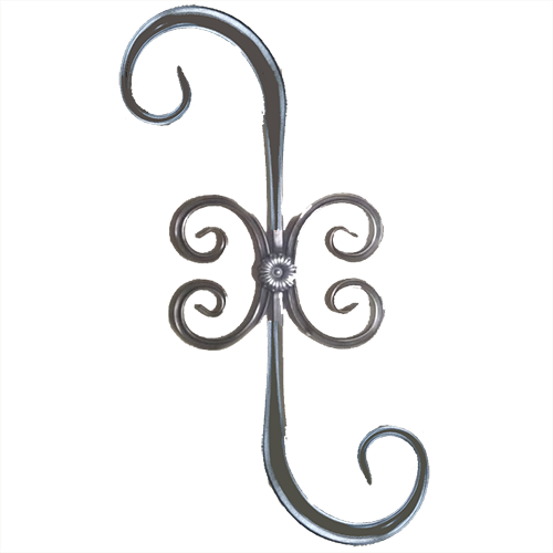 БФ5 Балясина фигурная В-700мм, Ш-230мм, d15мм, труба профильная