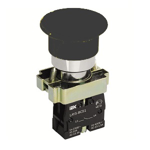 Кнопка управления LAY5-BС21 "Грибок" без подсветки "ИЭК"