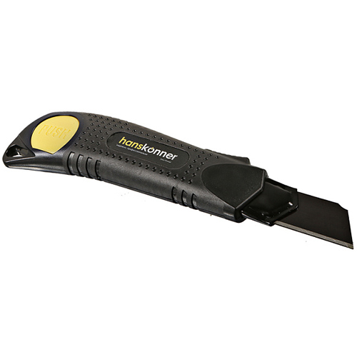 Нож &quot;Hanskonner&quot; с выдвижным лезвием 25мм, обрезиненный корпус