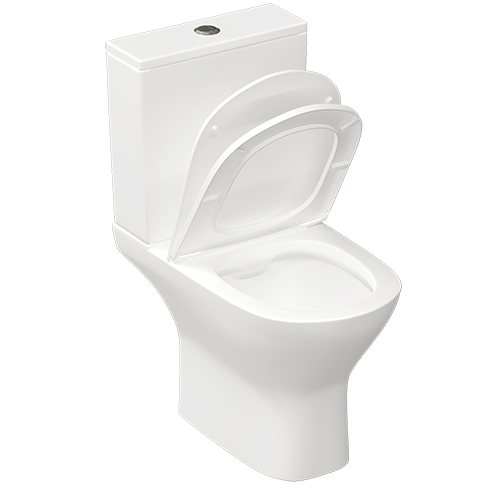 Унитаз-компакт &quot;Triton-Pro Mono Astro AO-2345&quot; прямой выпуск, нижняя подводка белый с сиденьем