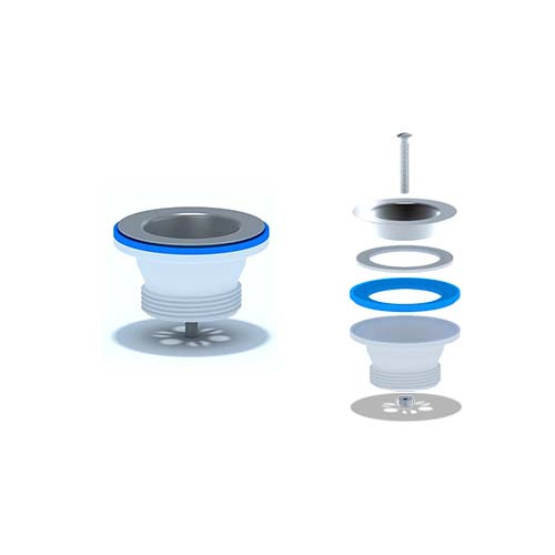 Выпуск для сифона стальной с нержавеющей сеткой 1.1/2