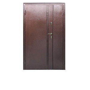 Дверь входная двухстворчатая "Иртыш", 1500*2050*72мм, левая, металл -"Антик медь", Город Мастеров