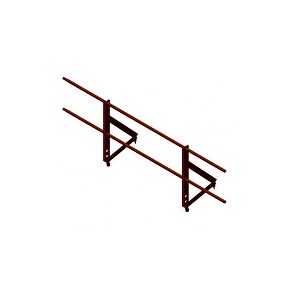 Ограждение кровельное &quot;Optima&quot;, 2000*0,65м, &quot;Красное вино&quot;