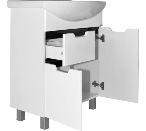 Тумба "Прометей 65" белая с умывальником Best 65