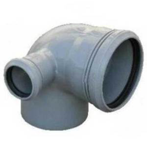 Отвод для внутренней канализации РР d110 с левым выходом на 50*87°