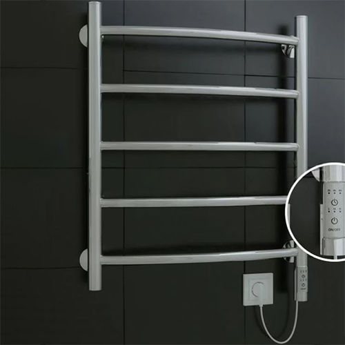 Электрический полотенцесушитель AQUATTRO Электро лесенка 1&quot;, дуговая, хром П4, 400х600, терморегулятор [1]