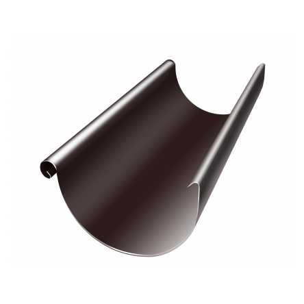 Металлический желоб водосточный "Шоколад" "Optima" d=125мм, 2м "Grand Line"