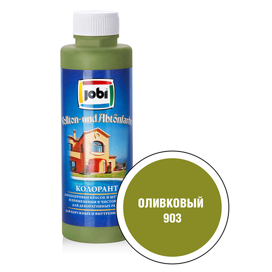 Краска колеровочная &quot;Jobi&quot;, 0,5л, &quot;Оливковый&quot;