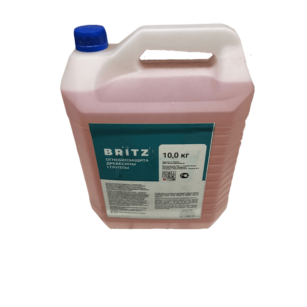 Раствор воднозащитный по дереву "Огнебиозащита I" розовая, 10кг LKM