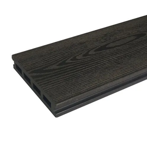 Террасная  доска 1-018 ТД 4000*149х23,5 пустотелая шовная с глубоким тиснением под дерево  ВИНТАЖ, венге