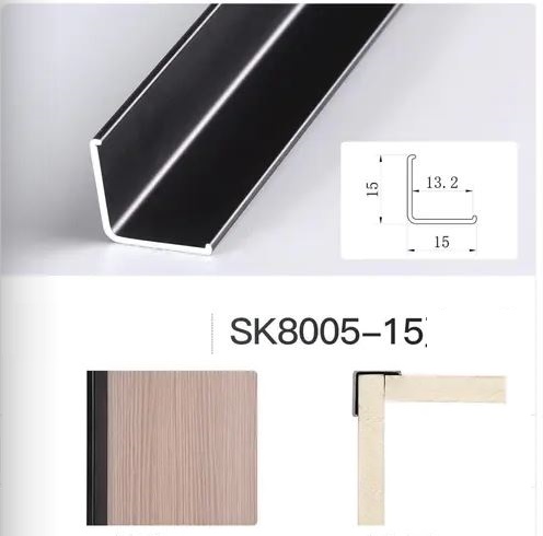 Профиль угловой (накладной) наружний - SK8005-15, матовый металлик, 3м