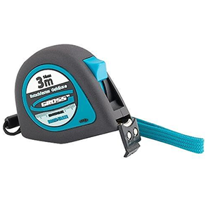 Рулетка "Gross-Ergonomish" с магнитным обрезиненным зацепом, 3м*16мм