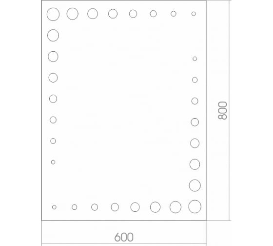 Зеркало "Шанель" 600*800мм с подсветкой
