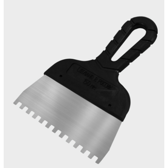 Зубчатый шпатель, 10*10мм, 150мм, Decor, Россия