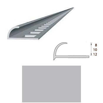 Раскладка, 9-10мм, L=2,5м, наружная, &quot;Светло-серая&quot;