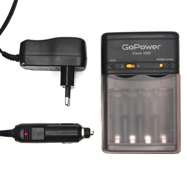 З/У для аккумуляторов GoPower iClever1000 Ni-MH/Ni-Cd 4 слота