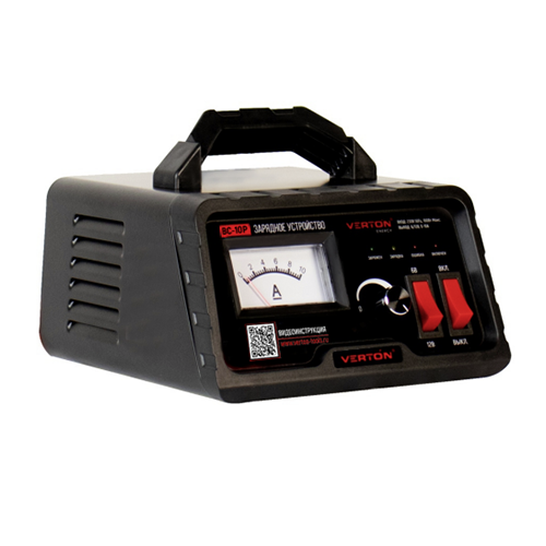 Зарядное устройство VERTON Energy BC-10Р (230/50 В/Гц, мощн 100Вт, напряж. аккум. 6/12В,емкость обсл. аккум. 6-120 Ач,заряд. ток 10А)