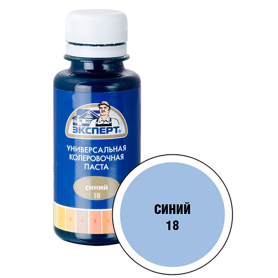 Паста колерная универсальная "Эксперт", 100мл, "Синий"
