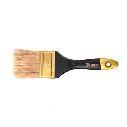 Кисть 63*15мм плоская, натуральная щетина, деревянная ручка, Matrix Профи