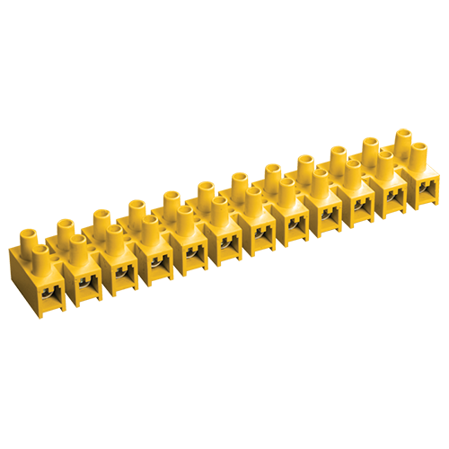 Зажим винтовой "ИЭК" ЗВИ-5 н/г, 1,5-4mm2, 12пар, желтые