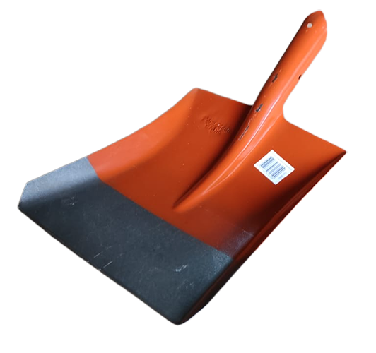 Лопата совковая породная уборочная рельсовая сталь оранжевая D40 без черенка