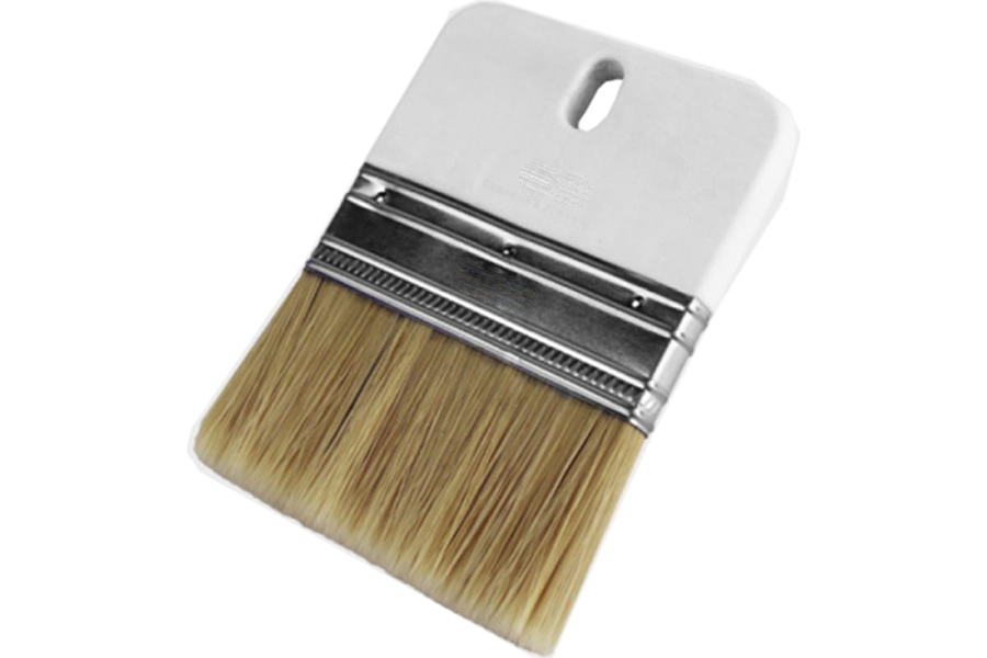 Кисть 75*15мм плоская, декоративная светлая смешанная искусственная щетина, пластиковая ручка, DECOR