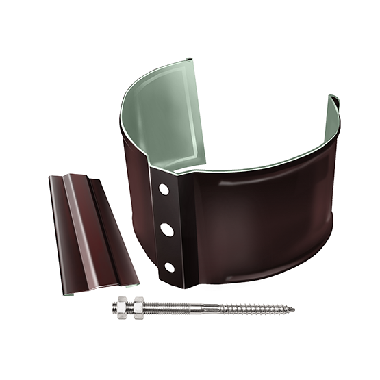 Металлический кронштейн трубы на кирпич "Шоколад" "Optima" d=90