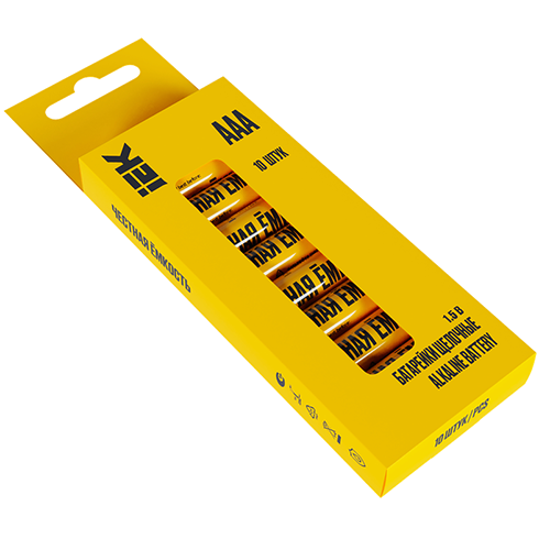 Батарейка щелочная LR03/AAA 10шт "IEK"