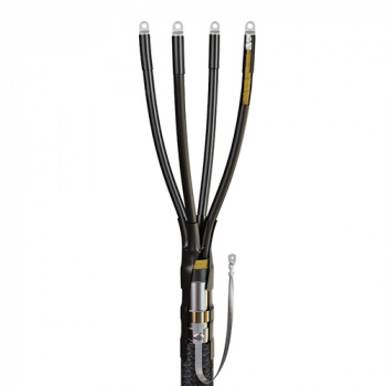 Муфта кабельная концевая 4КВ(Н)ТП-1(150-240) Нб "КВТ" для внутренних и наружных работ с наконечниками в комплекте на напряжение: 1кВ; тип изоляции: бумажная маслопропитанная