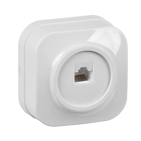 Розетка одноместная компьютерная белая &quot;Glory&quot; РК10-ХБ &quot;ИЭК&quot;