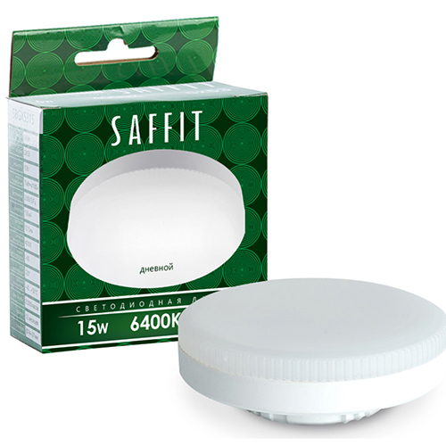 Лампа светодиодная 15Вт GX53 220В 6400К SBGX5315 "Saffit"