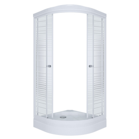 Душевой угол "Стандарт  А", 1000*1000мм, низкий поддон, рисунок аква полосы