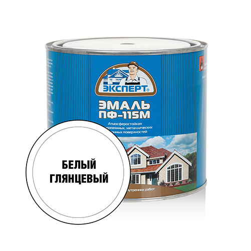 Эмаль алкидная белая ПФ-115 &quot;Эксперт&quot;, 1,8кг
