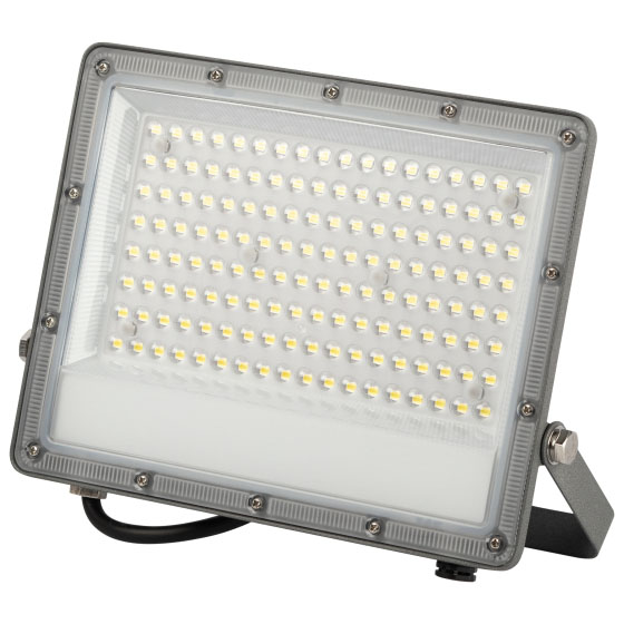 Прожектор светодиодный уличный ЭРА PRO LPR-063-0-65K-100 100Вт 10000лм 6500K КСС Г 90° 3 года IP65 серый поликарбонатт