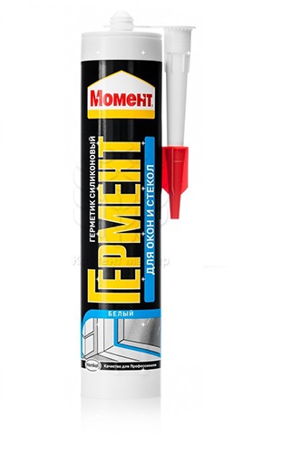 Герметик силиконовый для окон стекол "Гермент", 280мл, прозрачный