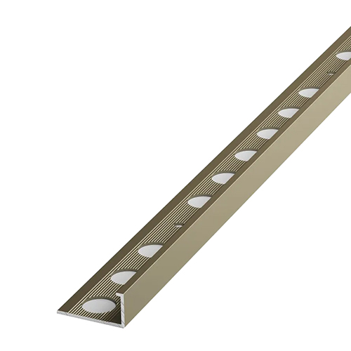 Профиль алюминиевый для плитки L-образный  10,5мм*2,7м, "Бронза брашированная"